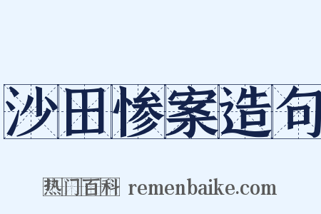 沙田惨案造句是什么意思的图片